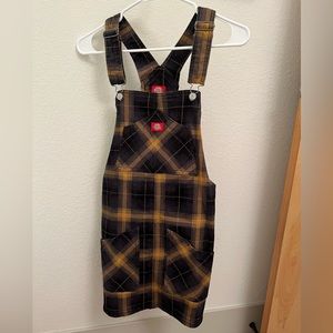 Dickies Brown Duck Plaid Overall Skirt